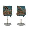 Tribal Sea Turtle Print Bar Stool Covers