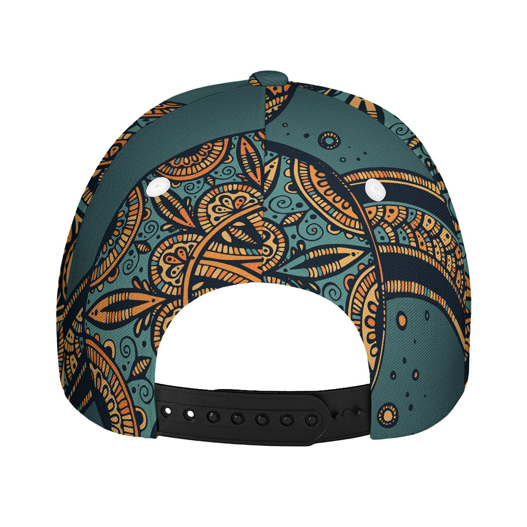 Tribal Sea Turtle Print Baseball Cap