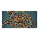 Tribal Sea Turtle Print Beach Towel