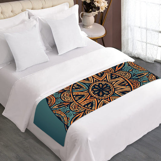 Tribal Sea Turtle Print Bed Runner