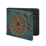 Tribal Sea Turtle Print Bifold Wallet