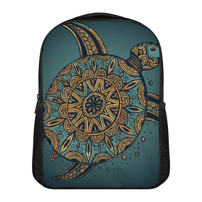 Tribal Sea Turtle Print Casual Backpack