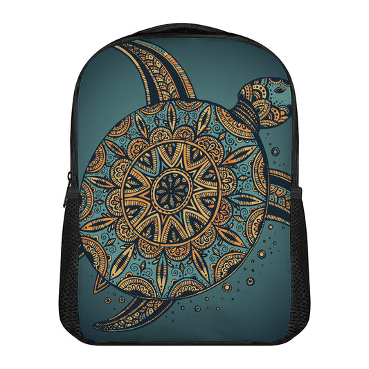 Tribal Sea Turtle Print Casual Backpack