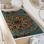 Tribal Sea Turtle Print Changing Pad Cover