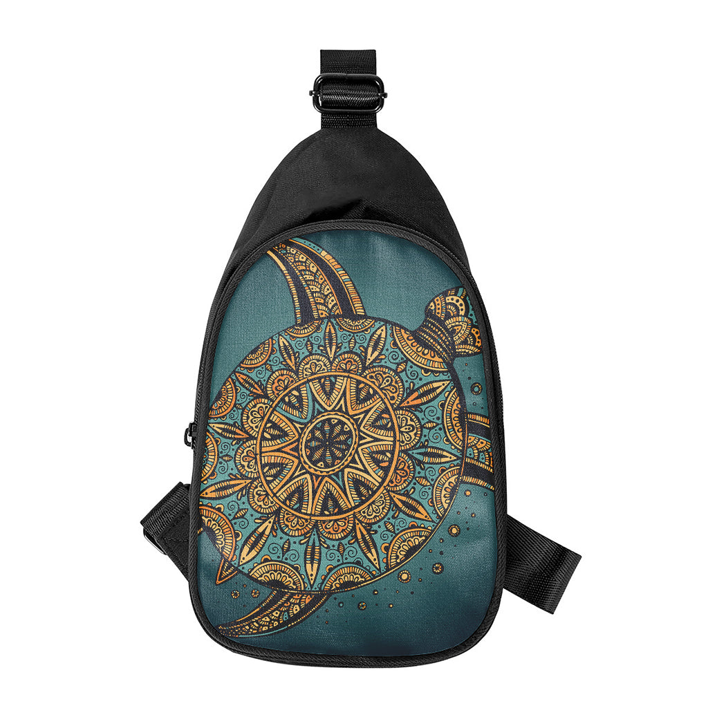Tribal Sea Turtle Print Chest Bag