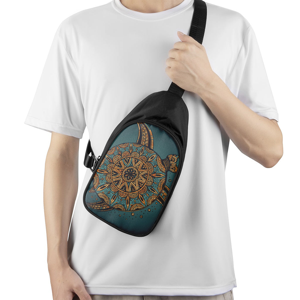 Tribal Sea Turtle Print Chest Bag