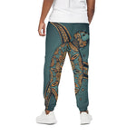 Tribal Sea Turtle Print Cotton Pants