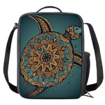 Tribal Sea Turtle Print Crossbody Lunch Bag