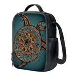 Tribal Sea Turtle Print Crossbody Lunch Bag