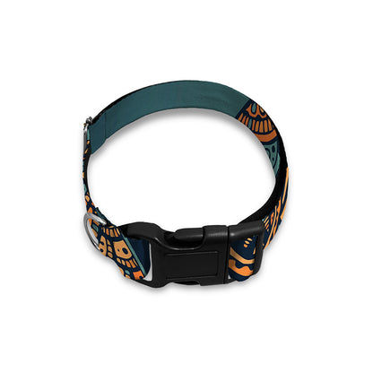 Tribal Sea Turtle Print Dog Collar