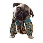 Tribal Sea Turtle Print Dog Zip Up Hoodie
