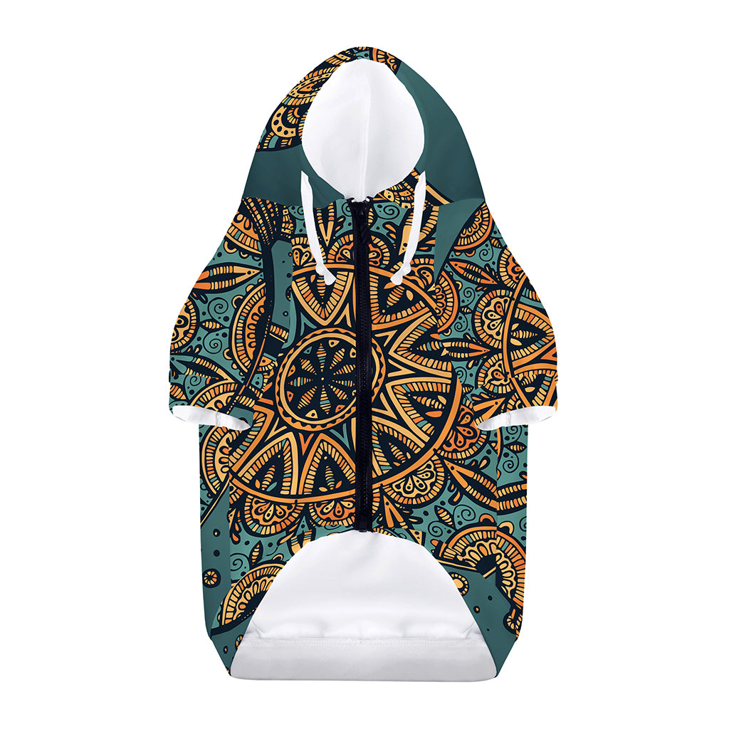 Tribal Sea Turtle Print Dog Zip Up Hoodie