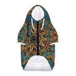 Tribal Sea Turtle Print Dog Zip Up Hoodie