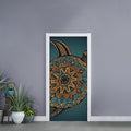 Tribal Sea Turtle Print Door Sticker