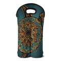 Tribal Sea Turtle Print Double Neoprene Wine Tote