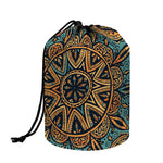 Tribal Sea Turtle Print Drawstring Makeup Bag