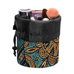 Tribal Sea Turtle Print Drawstring Makeup Bag