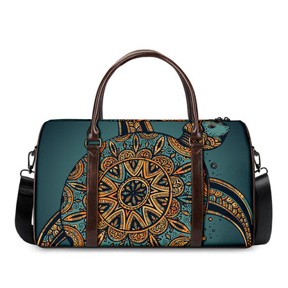 Tribal Sea Turtle Print Duffle Bag