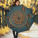 Tribal Sea Turtle Print Foldable Umbrella