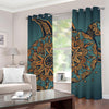 Tribal Sea Turtle Print Grommet Curtains