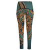 Tribal Sea Turtle Print High-Waisted Pocket Leggings