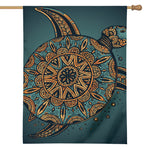 Tribal Sea Turtle Print House Flag