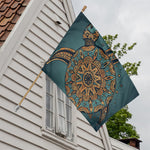 Tribal Sea Turtle Print House Flag