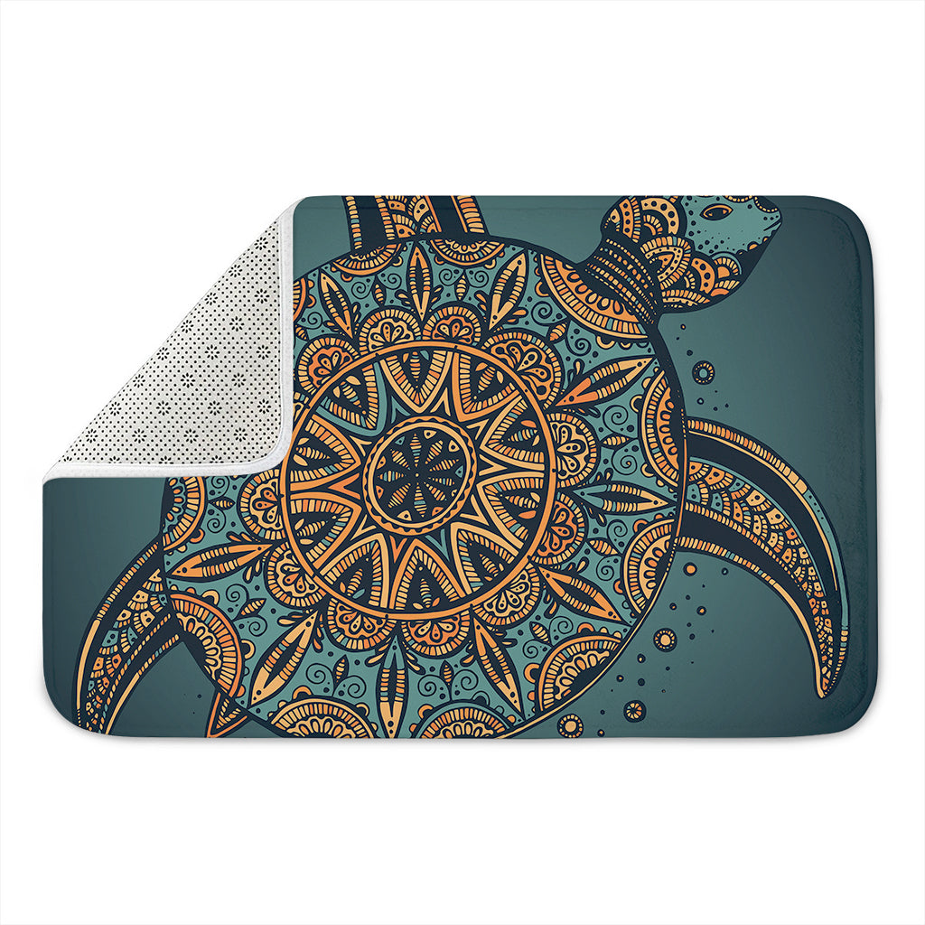 Tribal Sea Turtle Print Indoor Door Mat