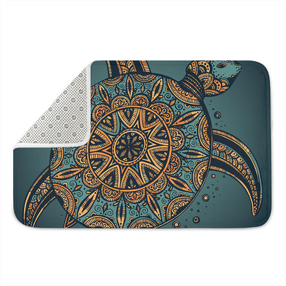 Tribal Sea Turtle Print Indoor Door Mat