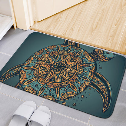 Tribal Sea Turtle Print Indoor Door Mat
