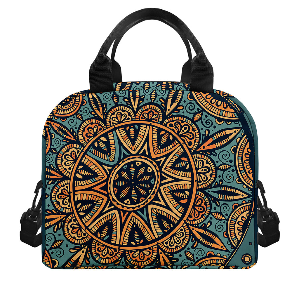 Tribal Sea Turtle Print Insulated Lunch Bag