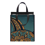 Tribal Sea Turtle Print Insulated Lunch Tote