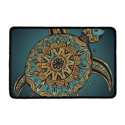 Tribal Sea Turtle Print Kitchen Mat