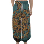 Tribal Sea Turtle Print Lantern Pants