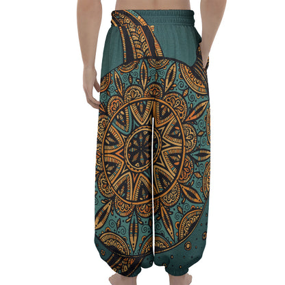 Tribal Sea Turtle Print Lantern Pants