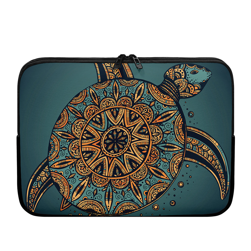 Tribal Sea Turtle Print Laptop Sleeve
