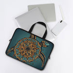 Tribal Sea Turtle Print Laptop Sleeve With Handle