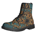 Tribal Sea Turtle Print Lace-Up Boots