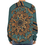 Tribal Sea Turtle Print Long Sleeve Baseball Jersey