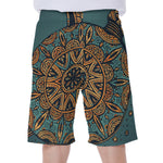 Tribal Sea Turtle Print Men's Beach Shorts