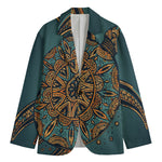 Tribal Sea Turtle Print Men's Blazer