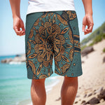 Tribal Sea Turtle Print Men's Cargo Shorts