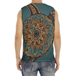 Tribal Sea Turtle Print Men's Fitness Tank Top