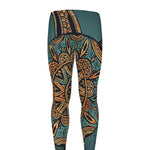 Tribal Sea Turtle Print Men's leggings