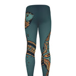 Tribal Sea Turtle Print Men's leggings