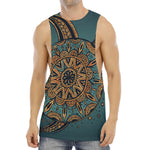 Tribal Sea Turtle Print Men's Muscle Tank Top