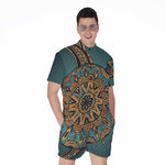 Tribal Sea Turtle Print Men's Rompers