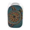 Tribal Sea Turtle Print Mesh Laundry Hamper