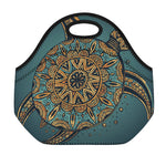 Tribal Sea Turtle Print Neoprene Lunch Bag