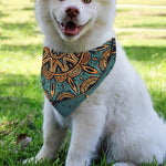 Tribal Sea Turtle Print Over The Collar Dog Bandana